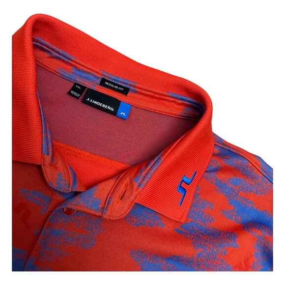 J. LINDEBERG Jacquard Luxury Designer Business Golf Casual Polo Tee Shirt 2XL - Picture 3 of 6